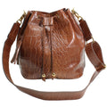 Bolsa de Couro Bucket Tory Croco - Couro Nobre