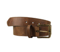Cinto Casual de Couro Stoned Caramelo - Couro Nobre